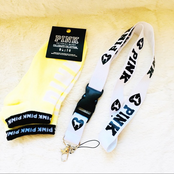 PINK Victoria's Secret Other - Victoria Secret Pink Socks And Lanyard Set
